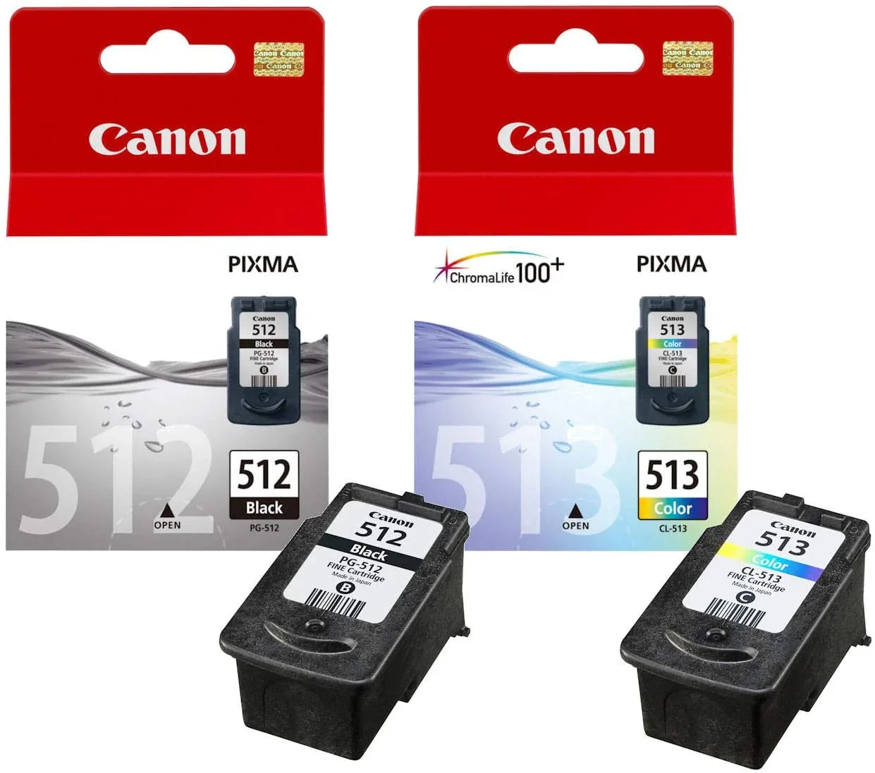 Canon 512 & 513 Ink Cartridge Set - eBuy UAE